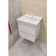 SHARP lower bathroom cabinet with basin 60 cm white