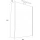 Classica 50 cm upper bathroom cabinet with lighting