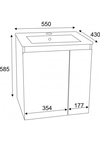 Lena lower bathroom cabinet 55 cm Lena lower bathroom cabinet 55 cm