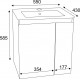 Lena lower bathroom cabinet 55 cm Lena lower bathroom cabinet 55 cm