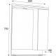 Lena upper bathroom cabinet 55 cm