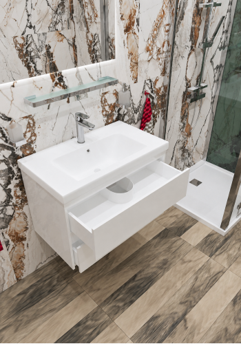 Mona 80 lower bathroom cabinet with washbasin "Frame"80 cm Mona 80 lower bathroom cabinet with washbasin "Frame"80 cm