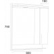 Modena Nova upper bathroom cabinet 60 cm