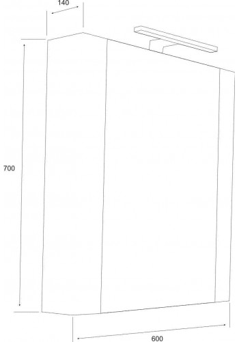 Halesi upper bathroom cabinet 60 cm - Classica