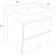 SHARP lower bathroom cabinet with basin 60 cm white