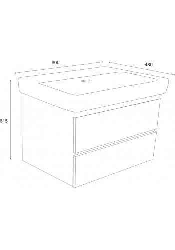 Sharp lower bathroom cabinet 80 cm Sharp lower bathroom cabinet 80 cm