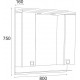 Trinity Next upper bathroom cabinet 80 cm Trinity Next upper bathroom cabinet 80 cm