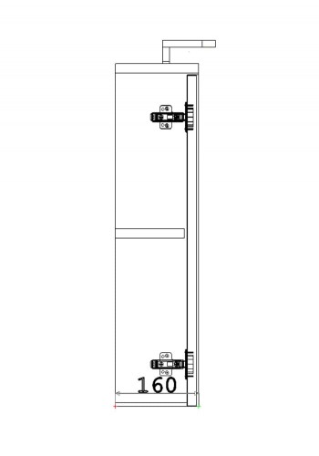 Duru 60 cm upper bathroom cabinet with lighting