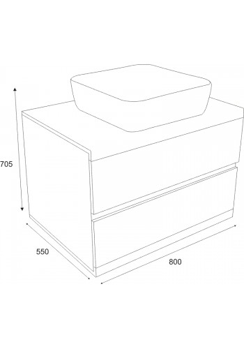 Halesi lower bathroom cabinet 80 cm Halesi lower bathroom cabinet 80 cm