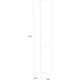 Bathroom column Trinity Next 175 cm with laundry basket oak elegant